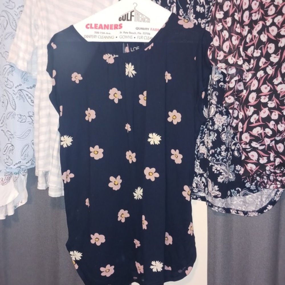 9‎ Loft Tops NWT NWOT Cottagecore Short Sleeve Blouses Med Tunic Tank Tops - Picture 4 of 16